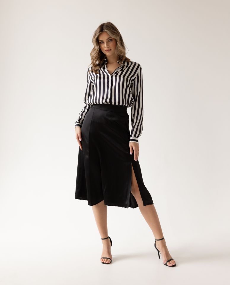Silk skirt - black