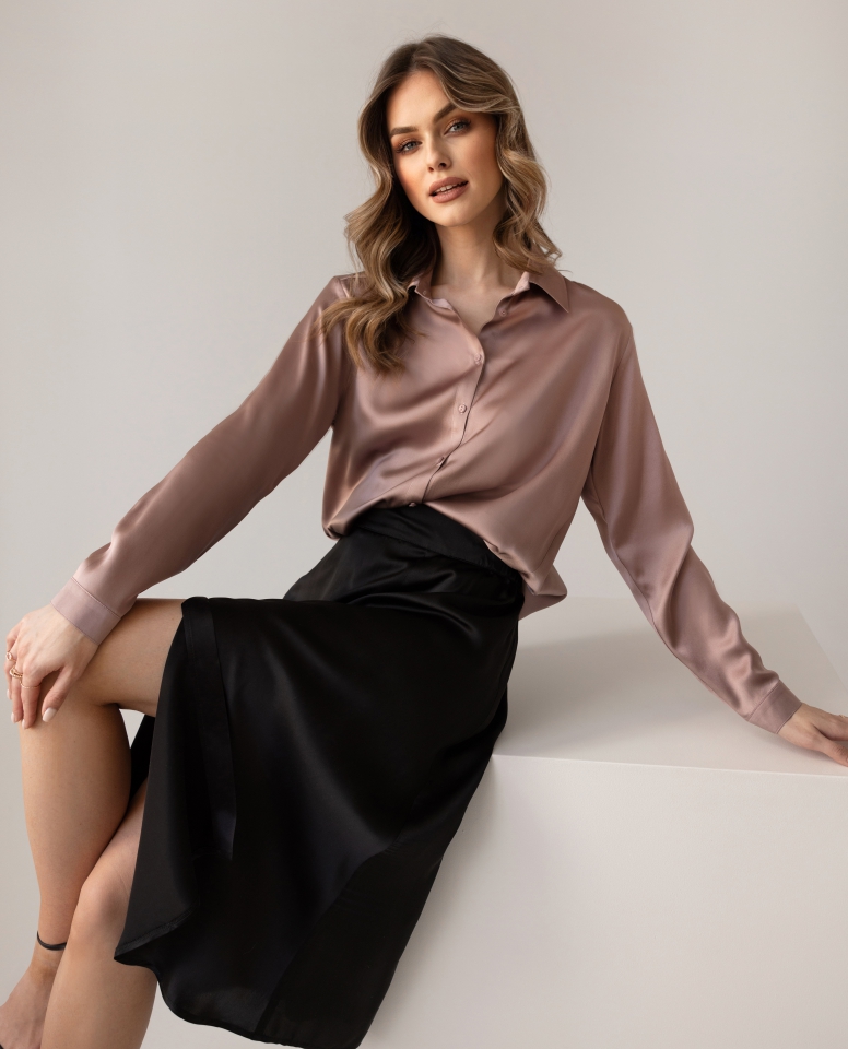 Silk shirt - dusty pink