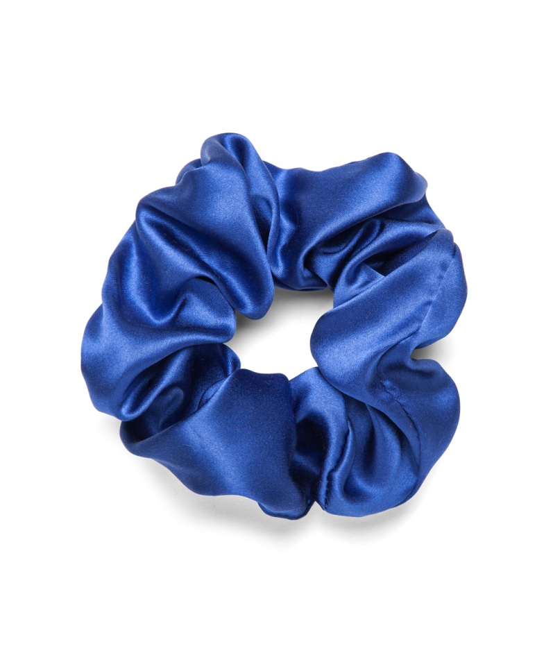 Jedwabna gumka do włosów - royal blue