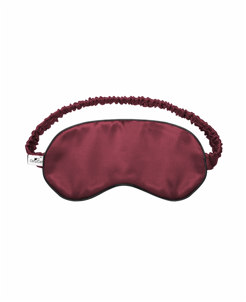 Schlafmaske aus Seide – burgundy