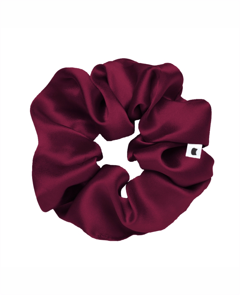Silk scrunchie - burgundy