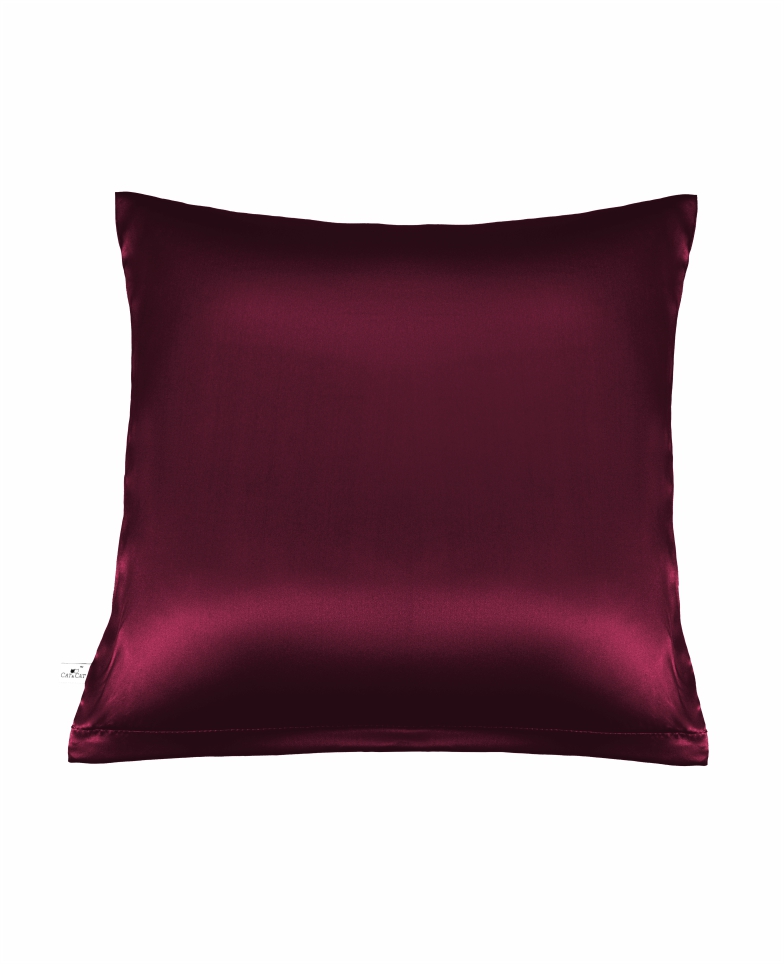 Kissenbezug aus Seide 40x40 – burgundy