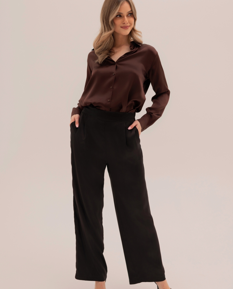 Silk shirt - chocolate