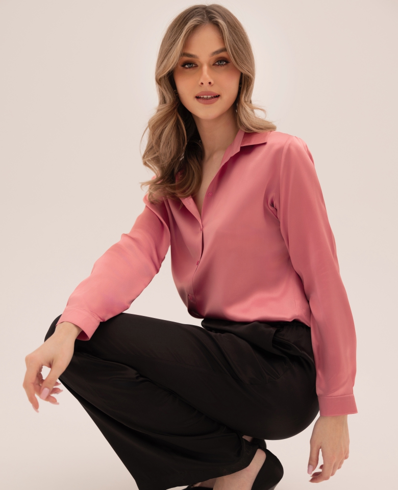 Silk shirt - rose