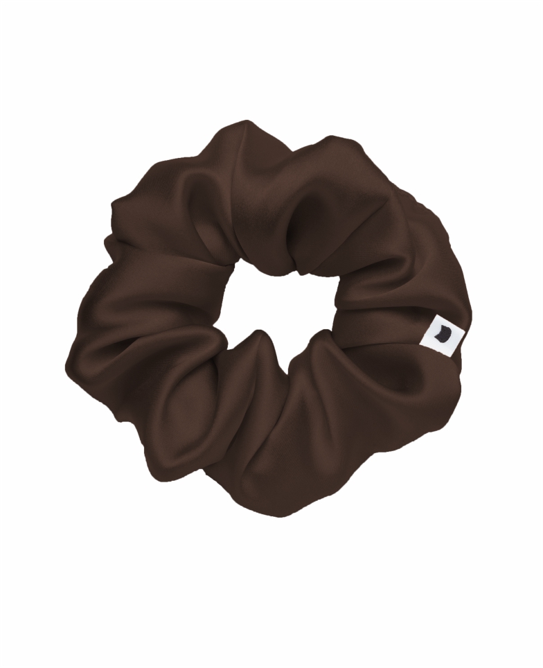 Silk scrunchie - chocolate