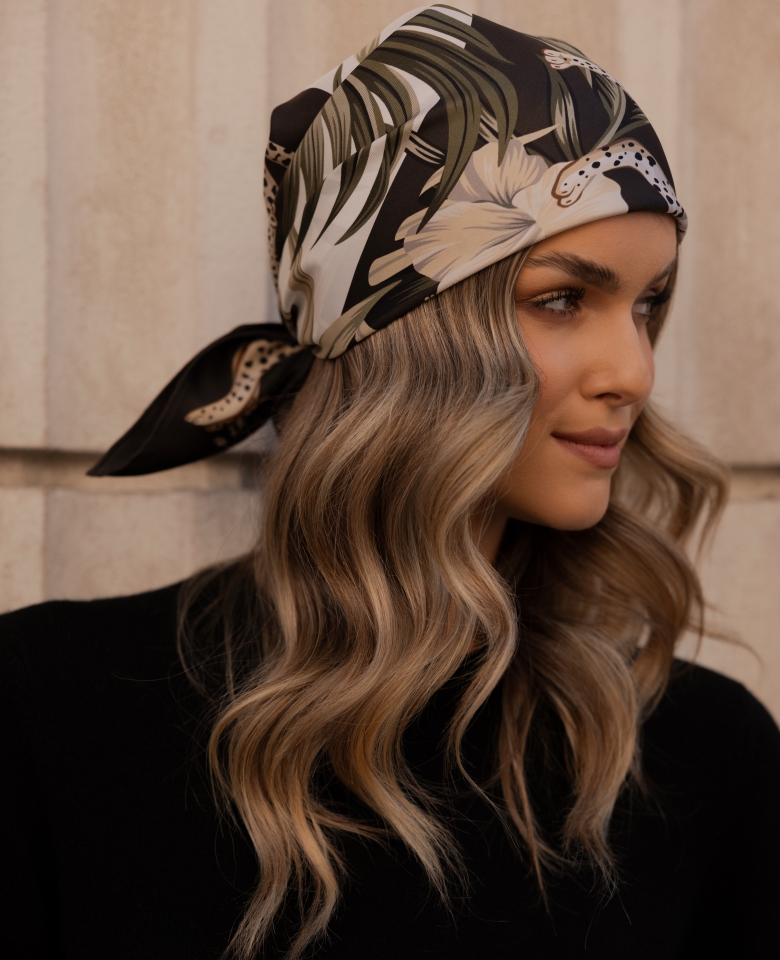 Silk scarf - leopard