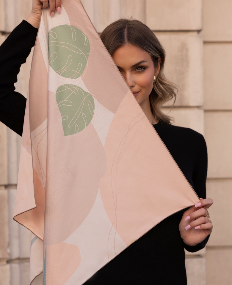 Silk scarf - monstera