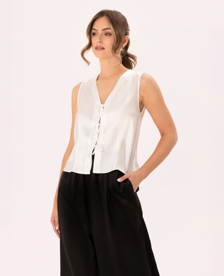Silk waistcoat - pure nature