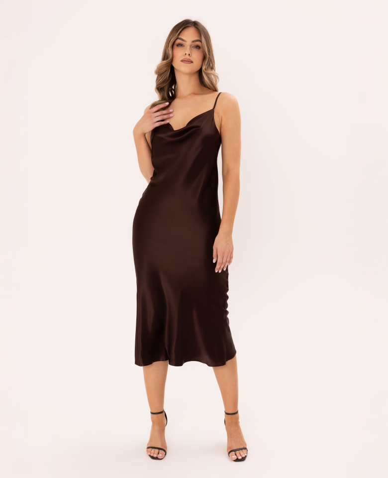 Seidenkleid – chocolate